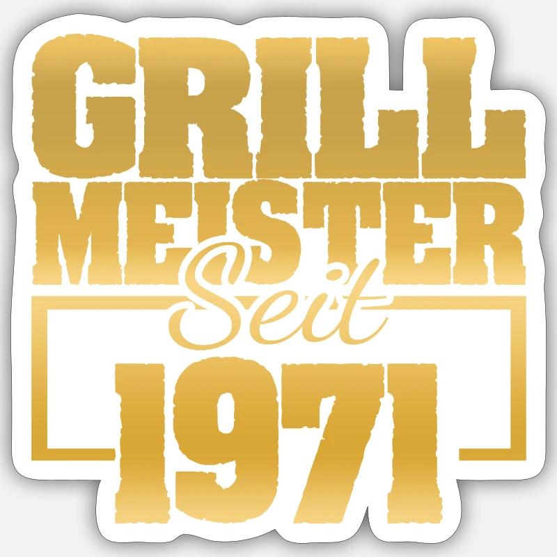 Grilling 1 - Sticker size S (10 x 10 cm) - white matte