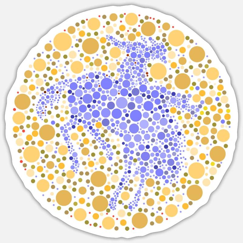 Reiter Rodeo Farbtest Sticker Größe S (10 x 10 cm)