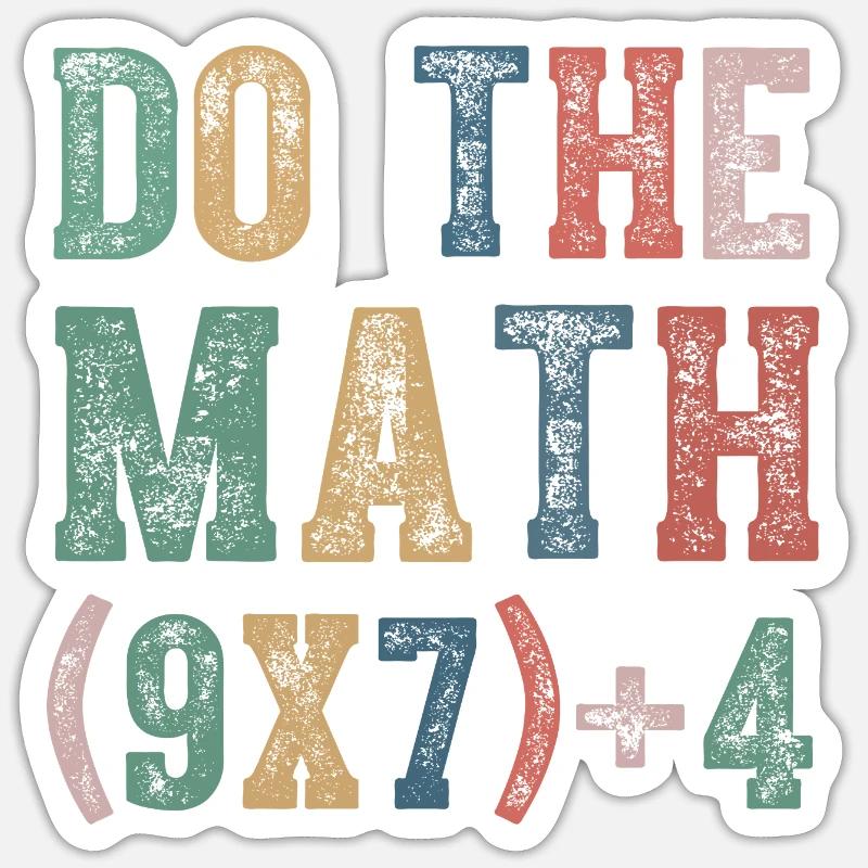 Faire le Math 67 Mème Drôle Six Sept Sticker taille S (10 x 10 cm)