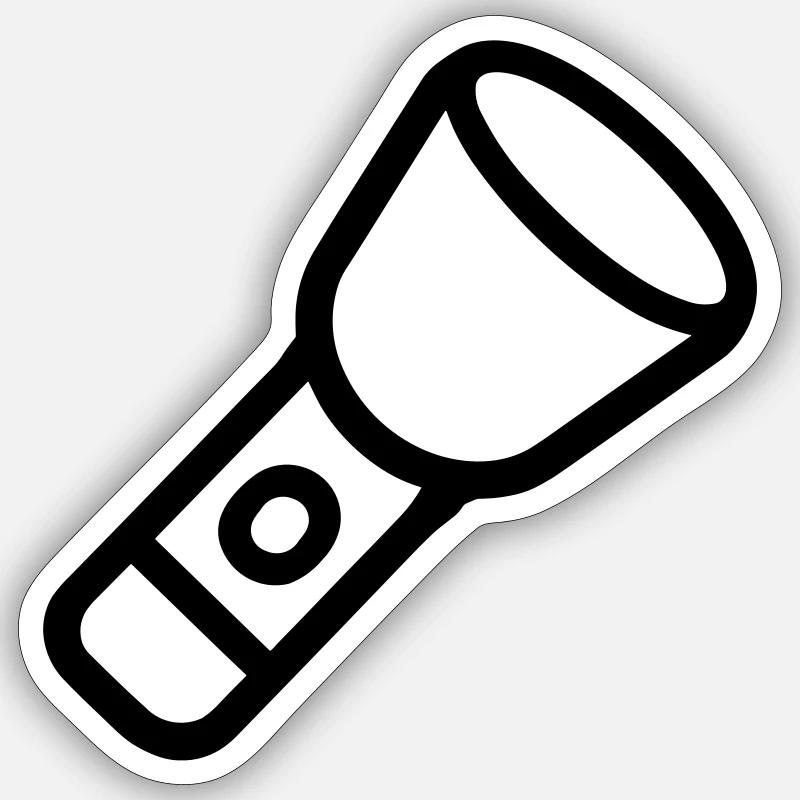 lampe torche Sticker taille S (10 x 10 cm)