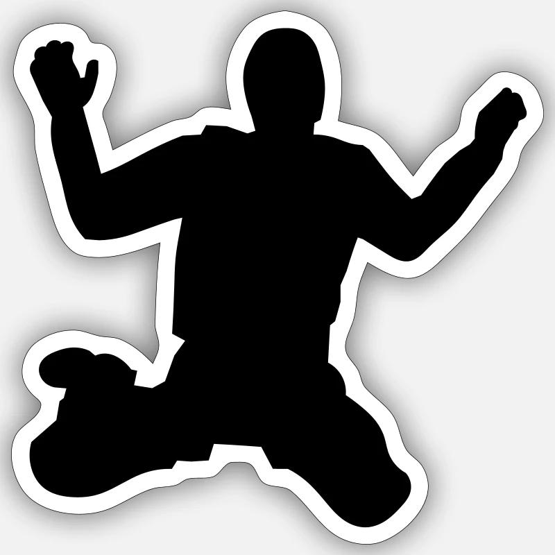 Skydiver - Sticker size S (10 x 10 cm) - white matte