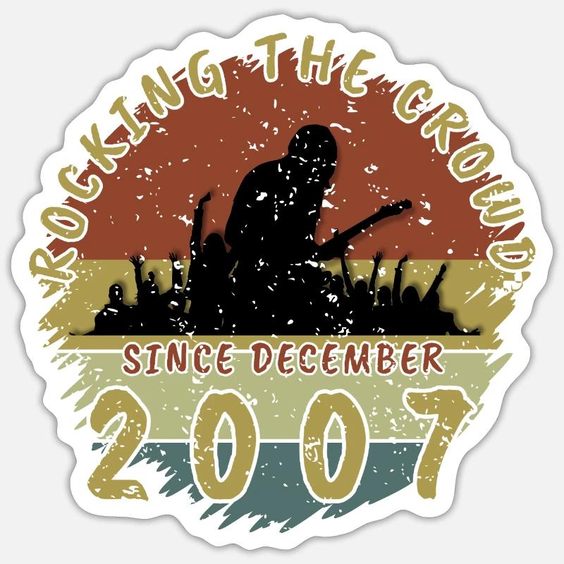 18th Birthday Rocking the crowd GIT 12/2007 Sticker size S (10 x 10 cm)