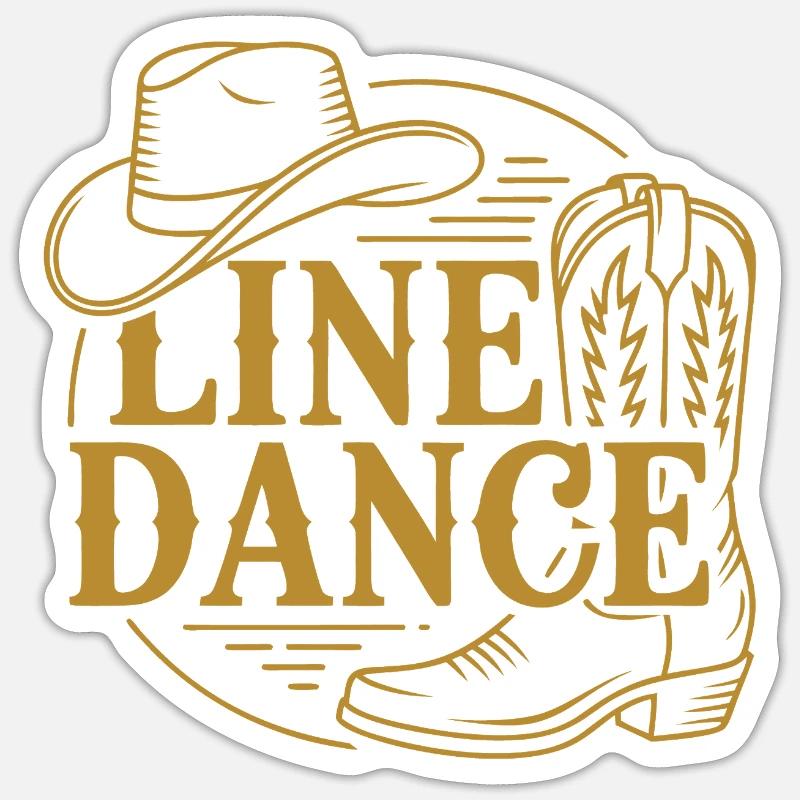 Line Dance Logo Sticker size S (10 x 10 cm)