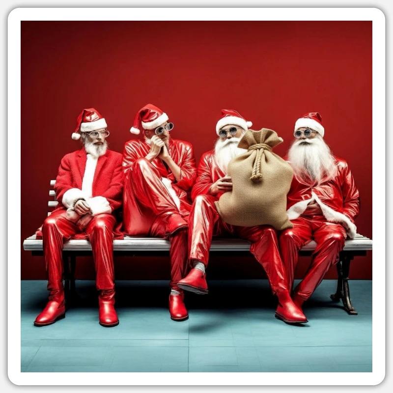 Application Santa's Quartet on Casting Bank Sticker size S (10 x 10 cm)