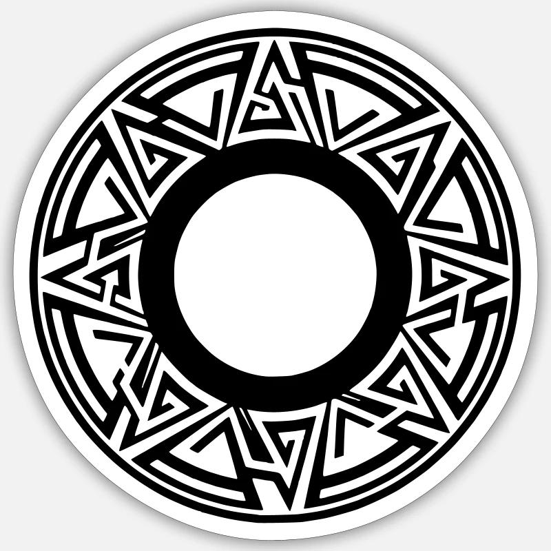 Modern Circle - Sticker size S (10 x 10 cm) - white matte