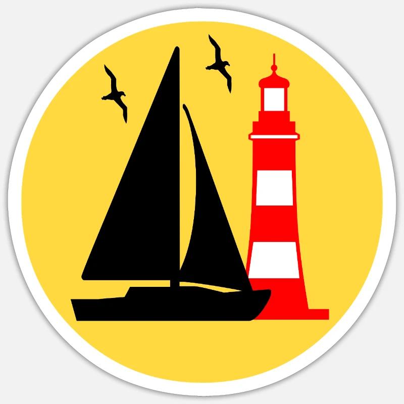 Sail - Sticker size S (10 x 10 cm) - white matte
