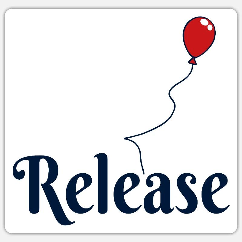 Release Release Balloon - Sticker size S (10 x 10 cm) - white matte