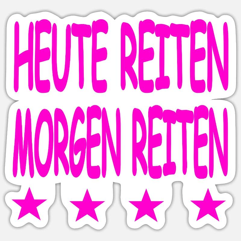 Chevaucher - Sticker taille S (10 x 10 cm) - blanc mat