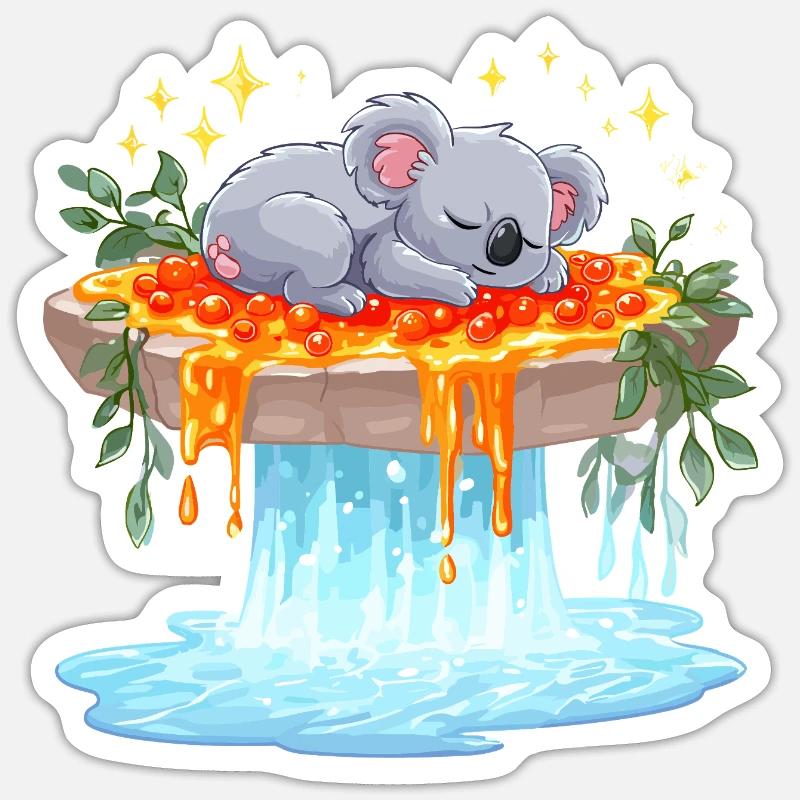 Koala Dream Lava River - Sticker size S (10 x 10 cm) - white matte
