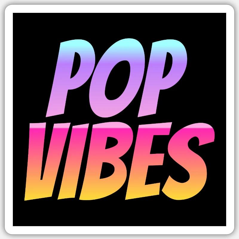 POP VIBES - Sticker size S (10 x 10 cm) - white matte