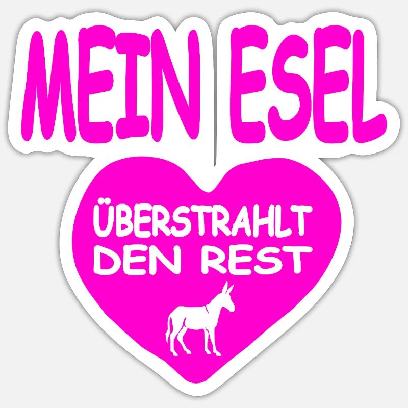donkey - Sticker size S (10 x 10 cm) - white matte