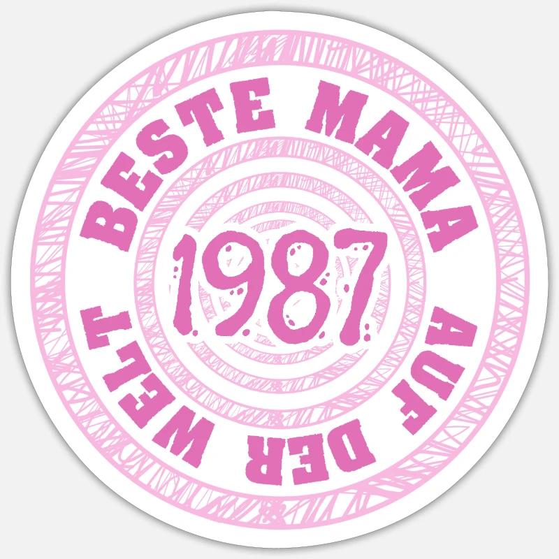 1987 - Sticker size S (10 x 10 cm) - white matte