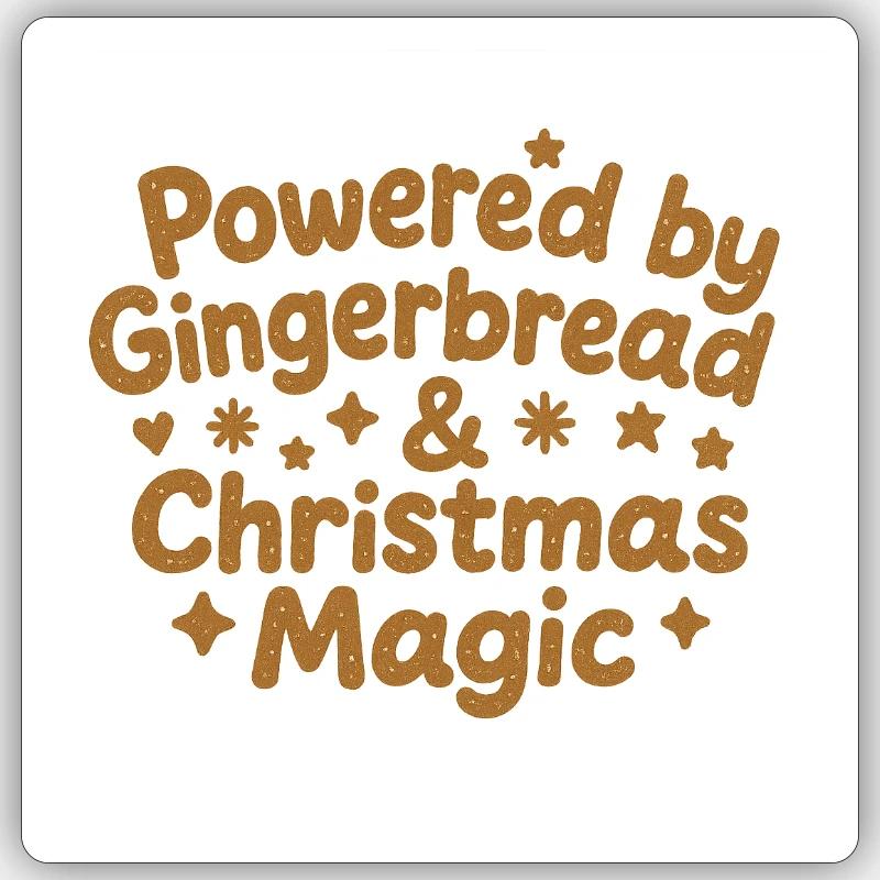 Gingerbread Christmas Magic - Sticker Größe S (10 x 10 cm) - Mattweiß