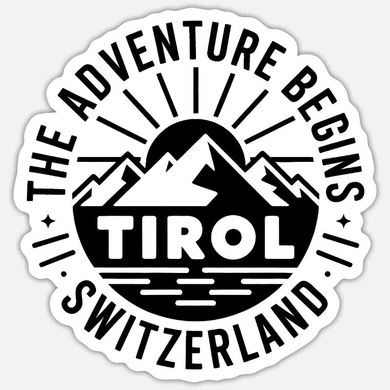 Tyrol - Conception de souvenirs - Sticker taille S (10 x 10 cm) - blanc mat