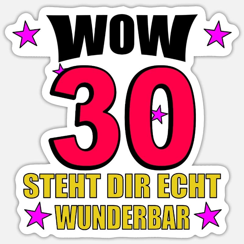 Steht Dir Echt Wunderbar Sticker Größe S (10 x 10 cm)