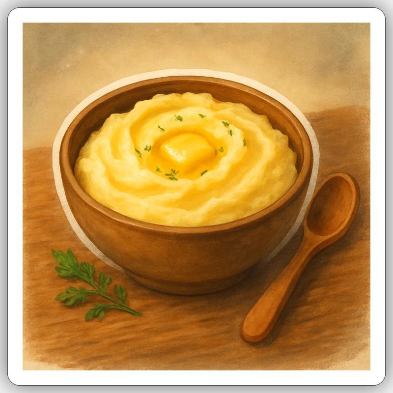 Mashed potatoes Sticker size S (10 x 10 cm)