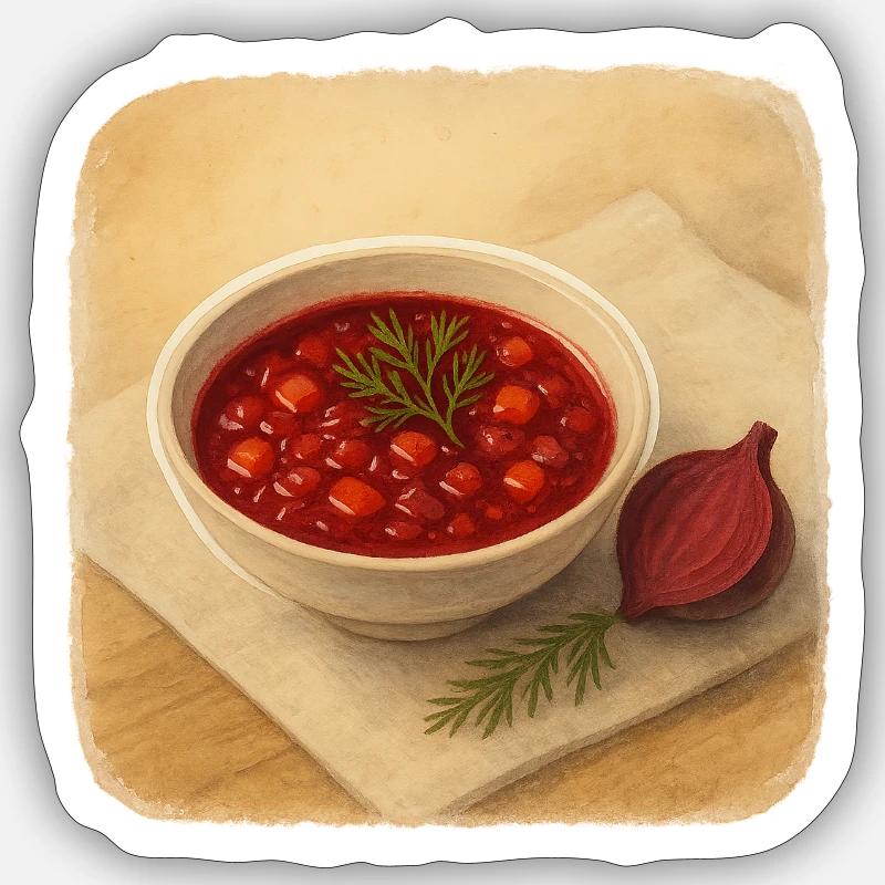 Beetroot soup Sticker size S (10 x 10 cm)