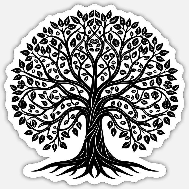 Tree - Sticker size S (10 x 10 cm) - white matte