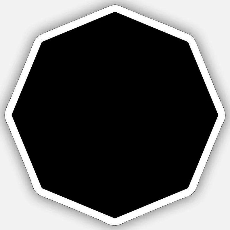 octogone - Sticker taille S (10 x 10 cm) - blanc mat