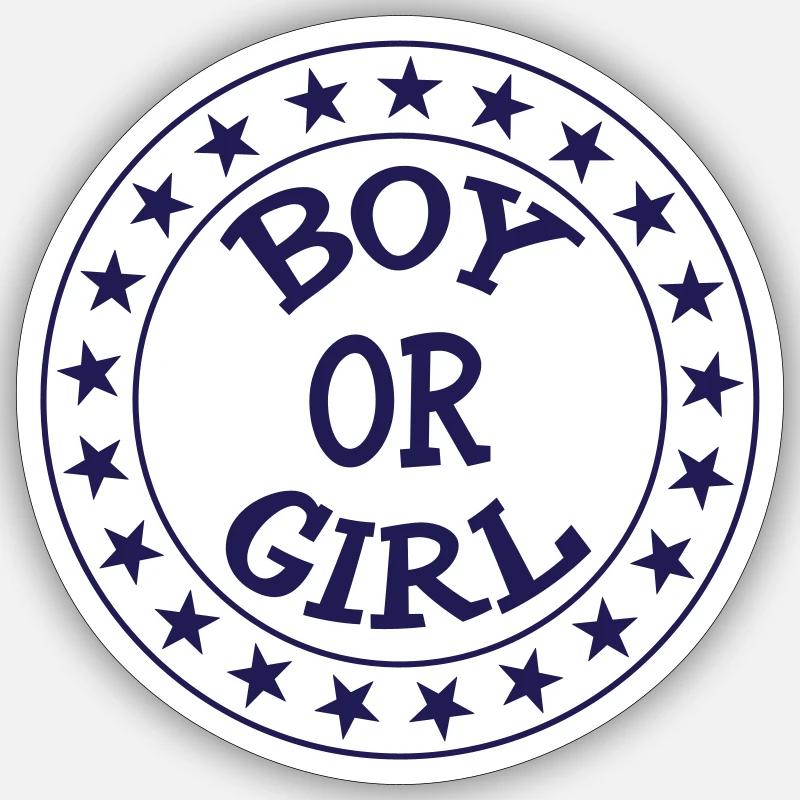 Junge oder Mädchen? Schwangerschaftsgeburt Schwanger Sticker Größe S (10 x 10 cm)