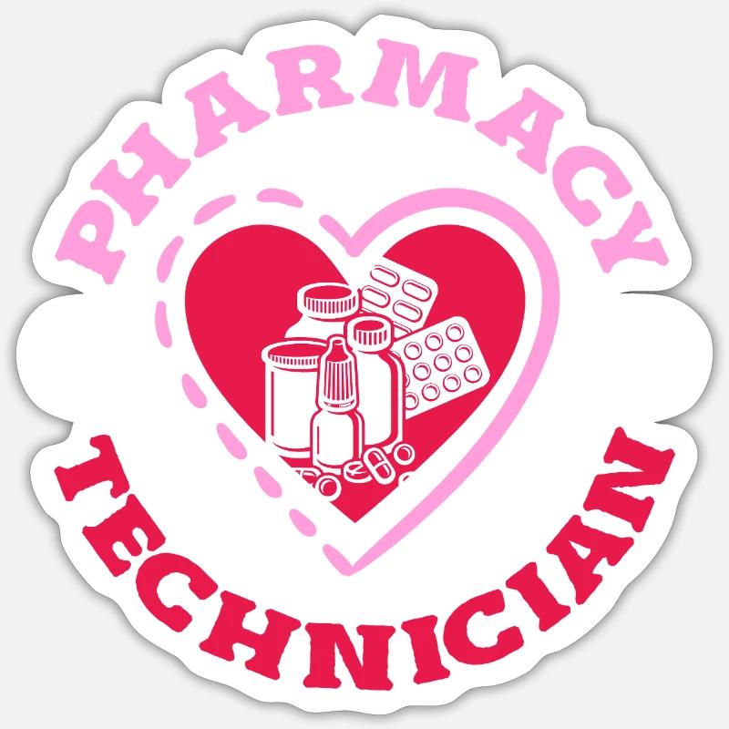 Pharmacist Pharmaceutical Technical - Sticker size S (10 x 10 cm) - white matte