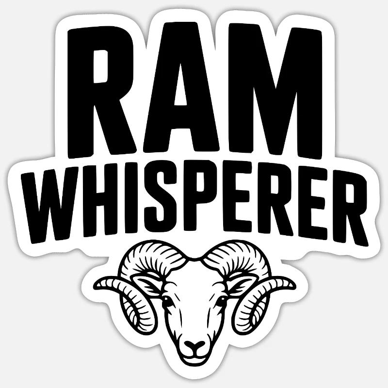 Ram Whisperer Sticker size S (10 x 10 cm)