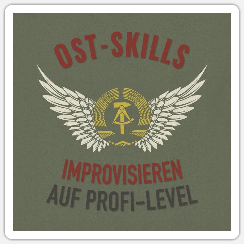 Os-Compétences – Improvisez comme un pro - Sticker taille S (10 x 10 cm) - blanc mat