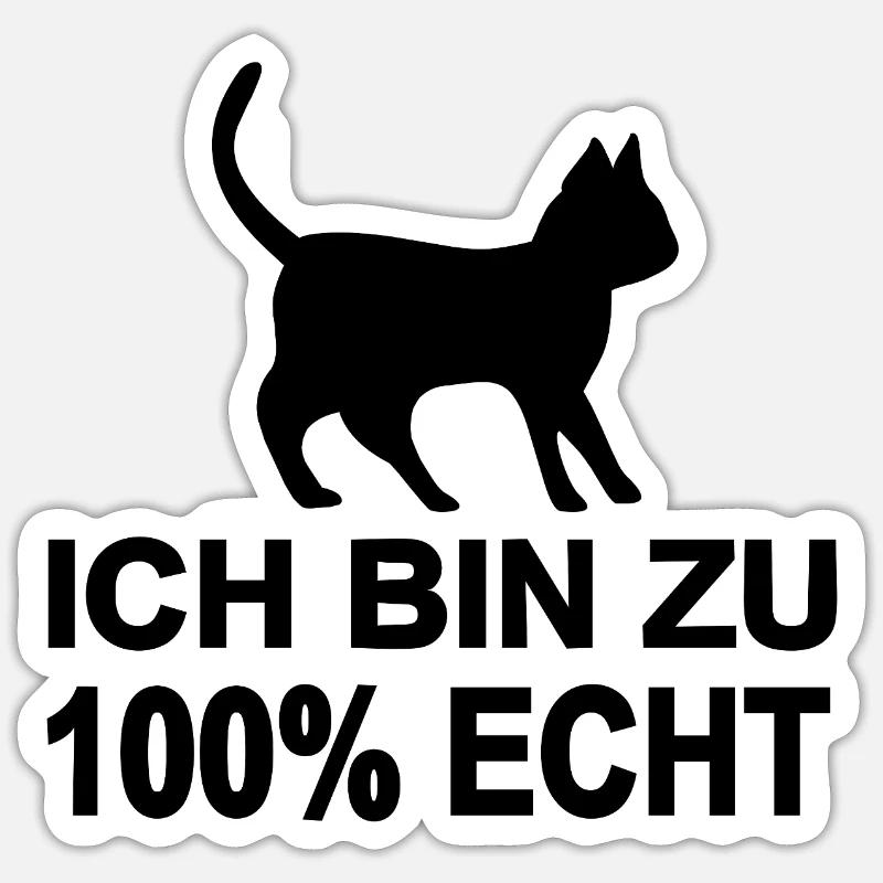 Katze - Sticker Größe S (10 x 10 cm) - Mattweiß