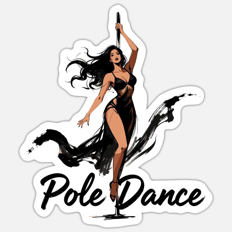 Pole Dance Pole Dancer Aesthetic Gift - Sticker size S (10 x 10 cm) - white matte