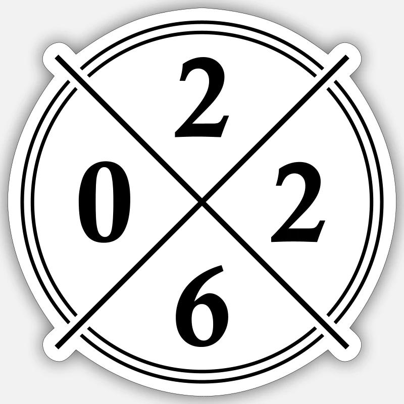 2026 Symbol - Sticker size S (10 x 10 cm) - white matte