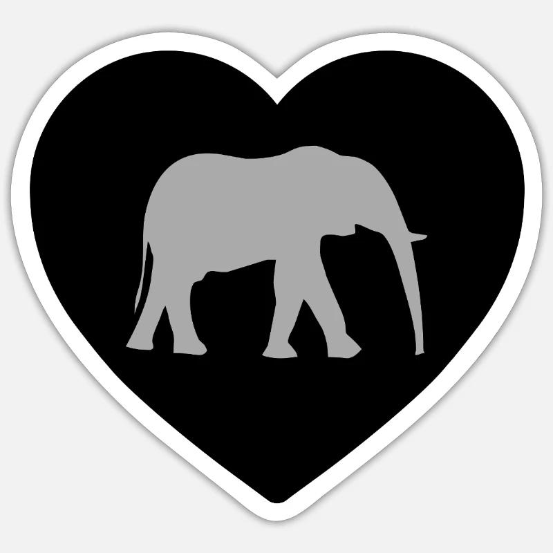 Elephant - Sticker size S (10 x 10 cm) - white matte