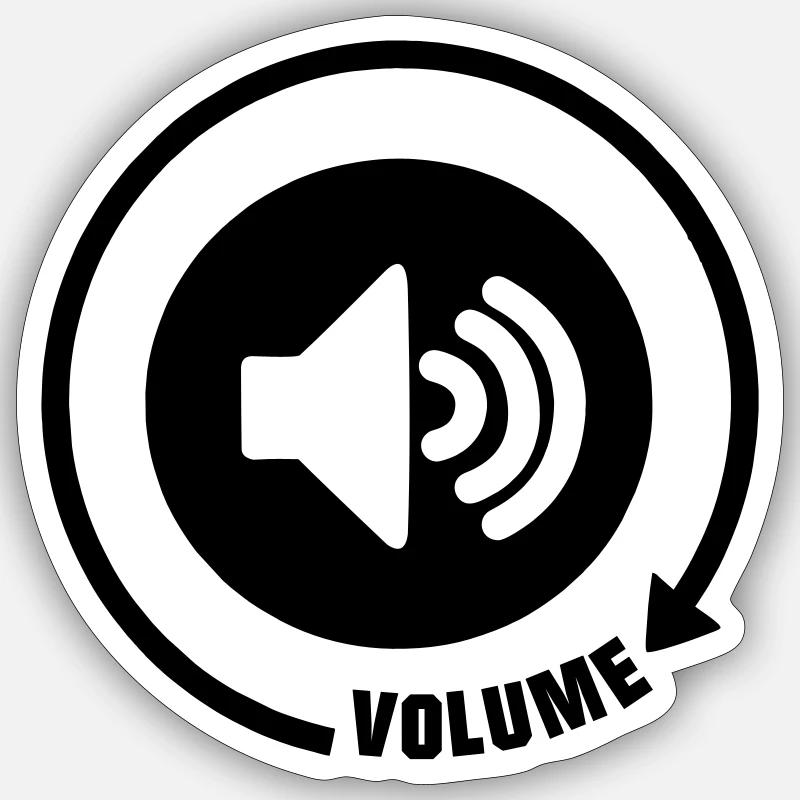 Volume_knop_8 - Sticker Größe S (10 x 10 cm) - Mattweiß