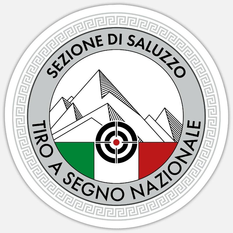 TSN-SALUZZO - front logo - Sticker size S (10 x 10 cm) - white matte
