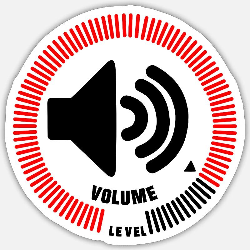 Volume Level - Sticker size S (10 x 10 cm) - white matte