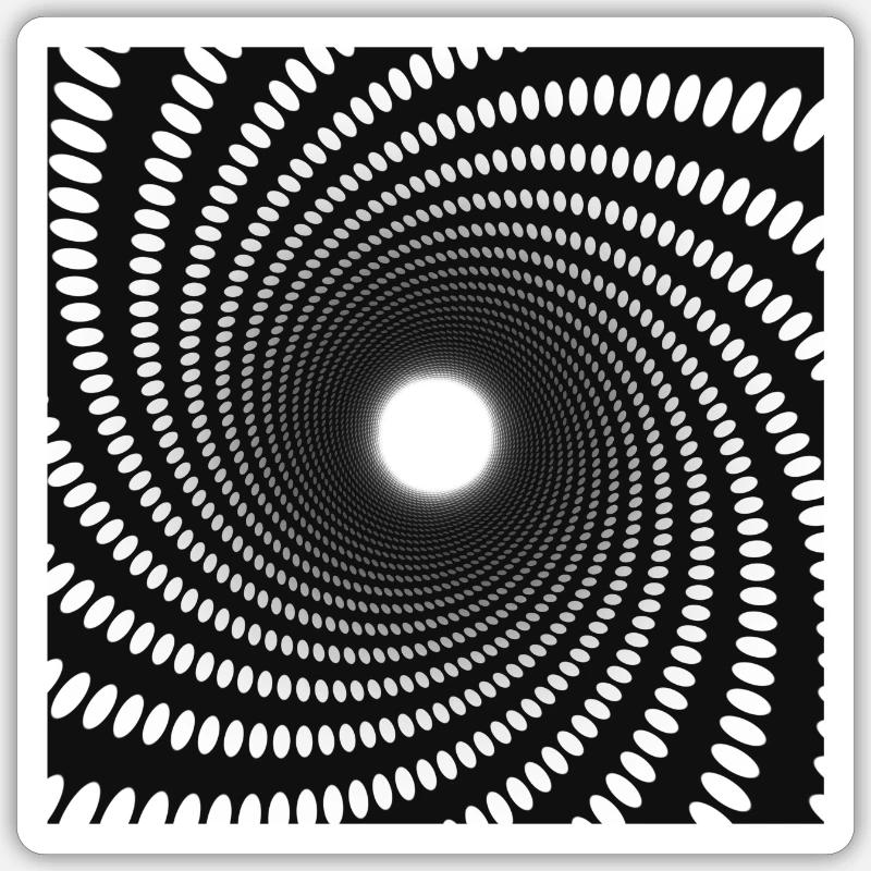 Hypnotic Dot Spiral Vortex Sticker size S (10 x 10 cm)