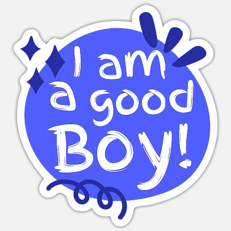 Ich bin ein guter Junge - Sticker Größe S (10 x 10 cm) - Mattweiß