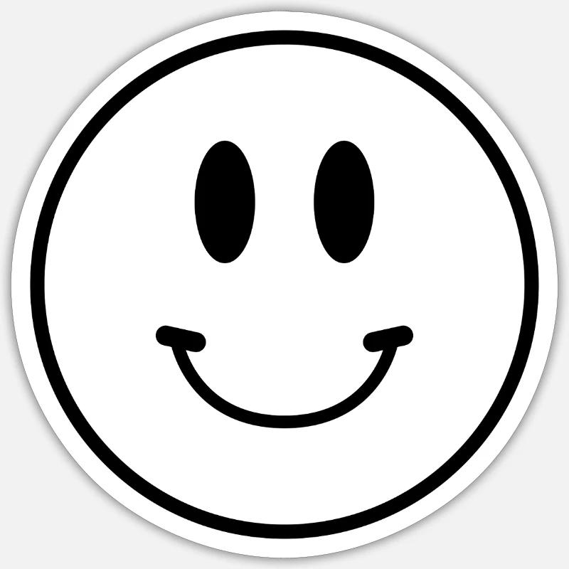 Smiley face - Sticker size S (10 x 10 cm) - white matte