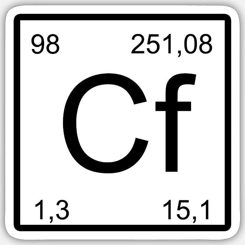 Conception du bloc d’élément Californium Cf Sticker taille S (10 x 10 cm)