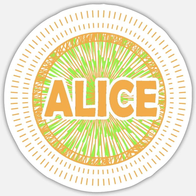 Geschenkidee Alice Sticker Größe S (10 x 10 cm)