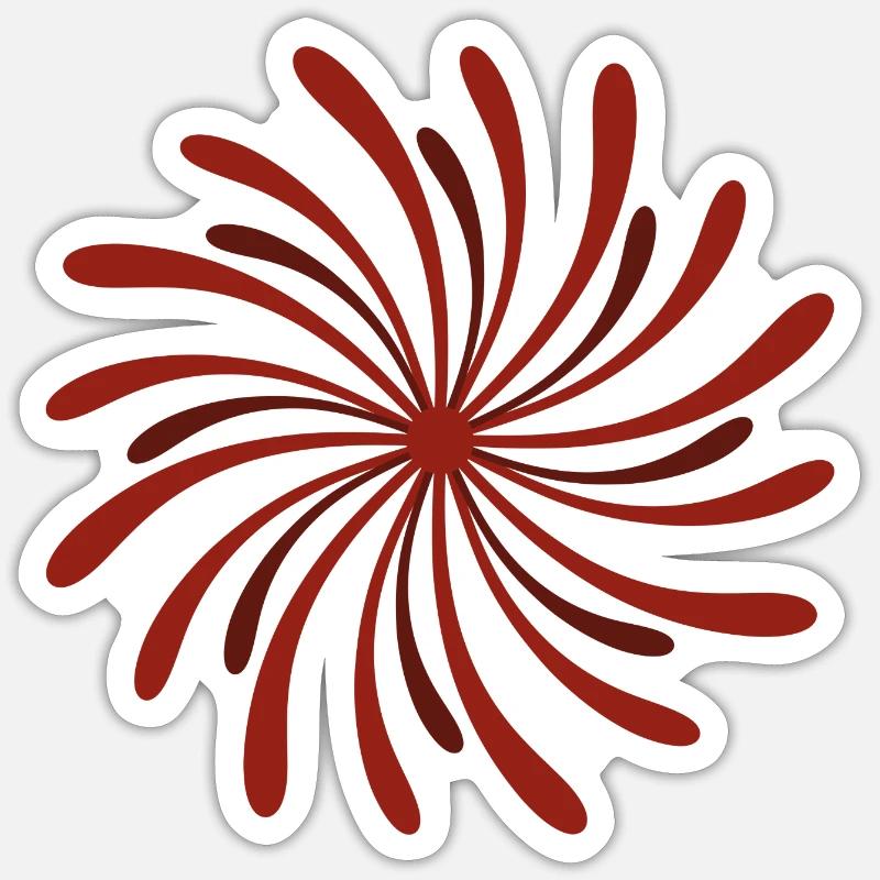 feu d'artifice - Sticker taille S (10 x 10 cm) - blanc mat