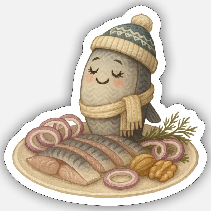 Stolzer Hering Sticker Größe S (10 x 10 cm)