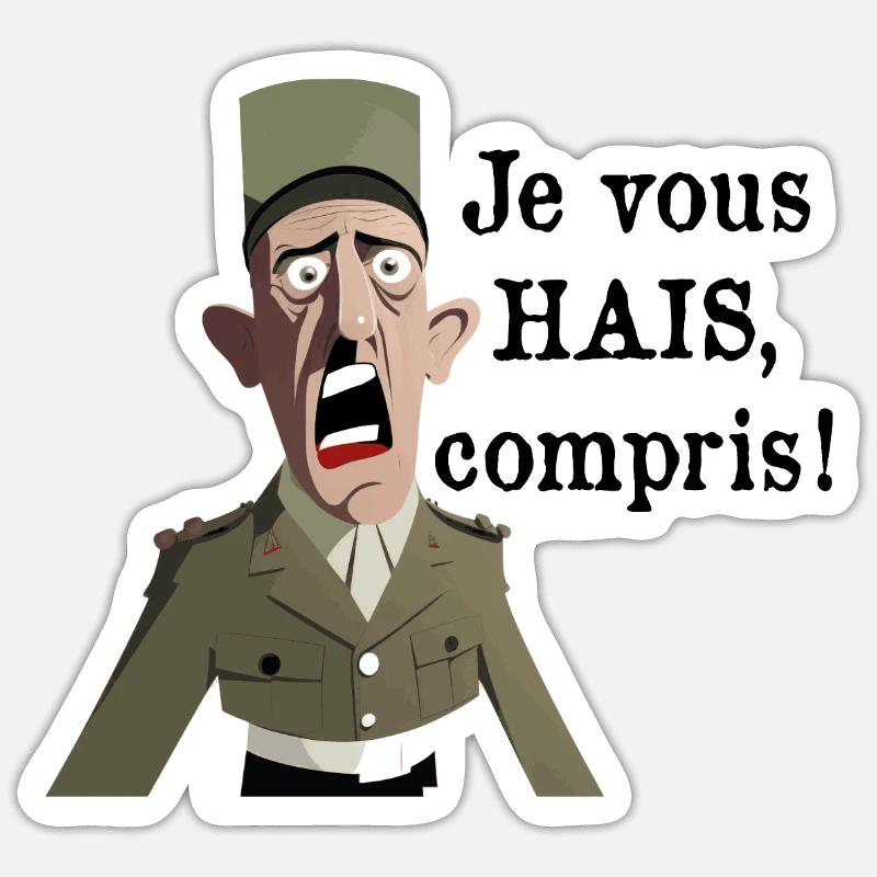 I HATE YOU, UNDERSTOOD? - Sticker size S (10 x 10 cm) - white matte