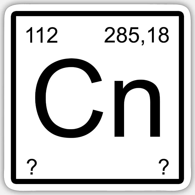 Copernicium Element Block Tee Sticker Größe S (10 x 10 cm)