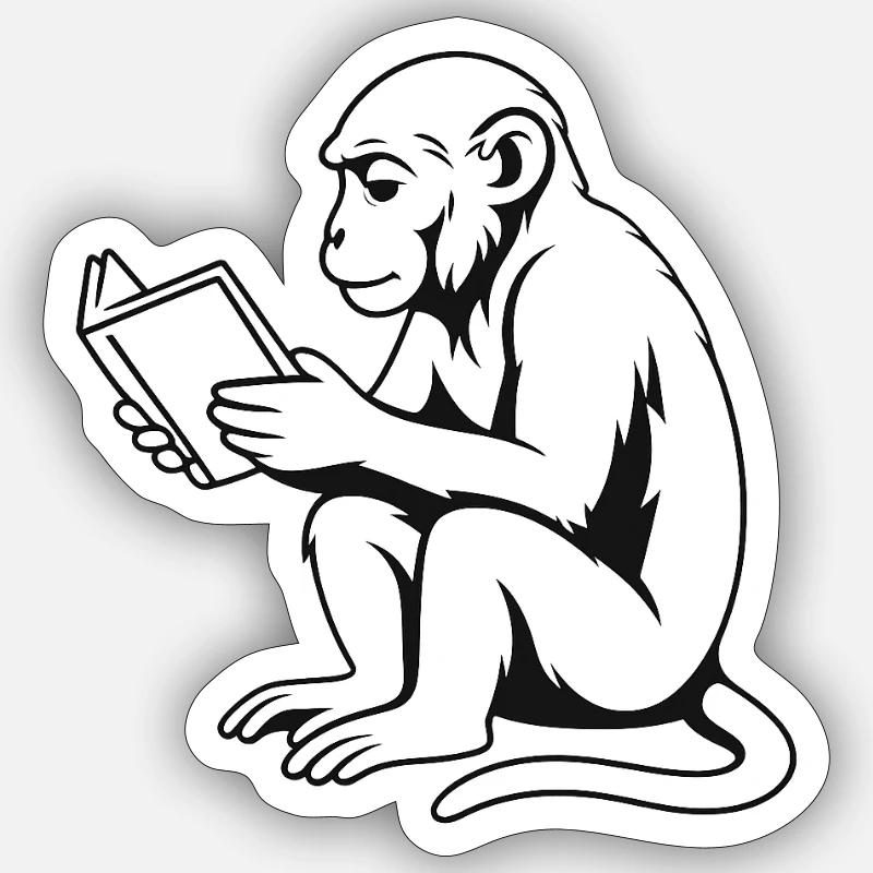 Monkey Minded - Sticker size S (10 x 10 cm) - white matte