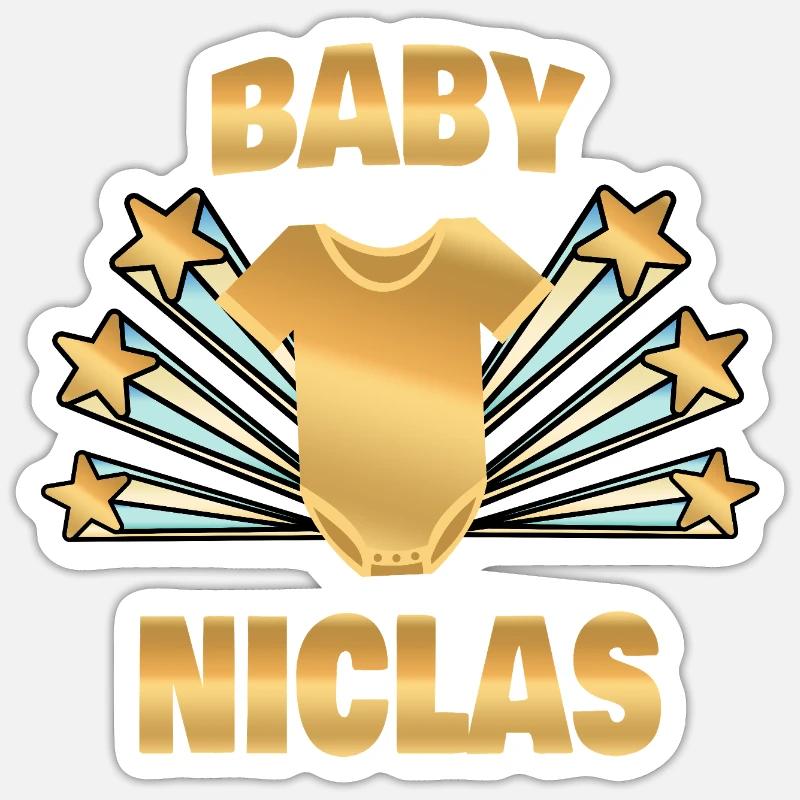 Nicholas - Sticker size S (10 x 10 cm) - white matte