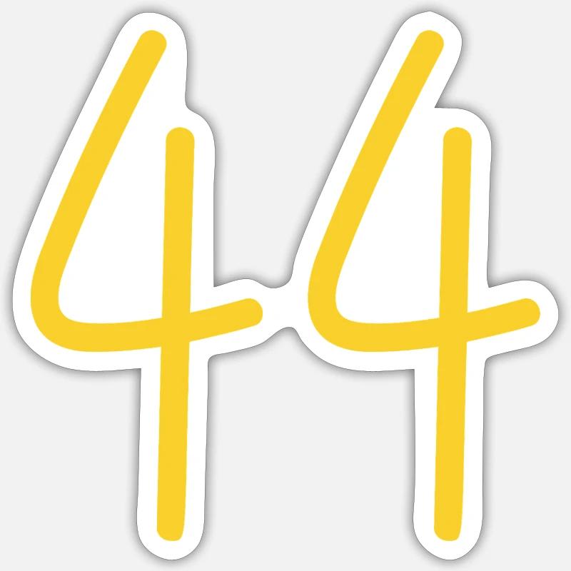 44 - Sticker taille S (10 x 10 cm) - blanc mat