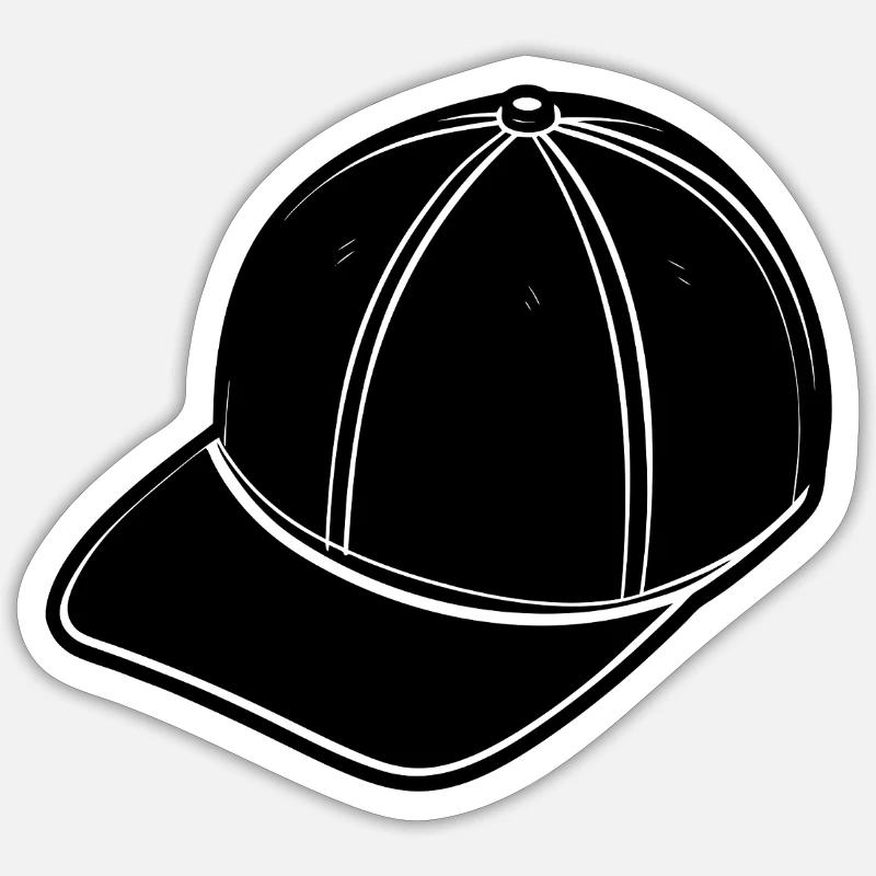Rap cap - Sticker size S (10 x 10 cm) - white matte