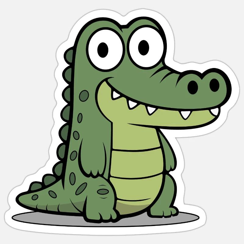 Crocodile - Sticker size S (10 x 10 cm) - white matte