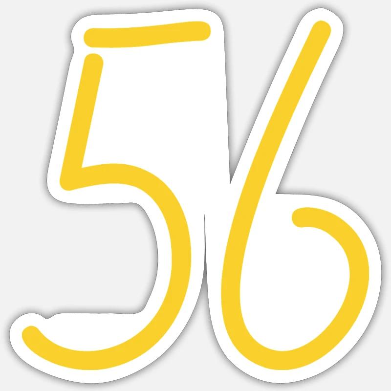 56 - Sticker taille S (10 x 10 cm) - blanc mat