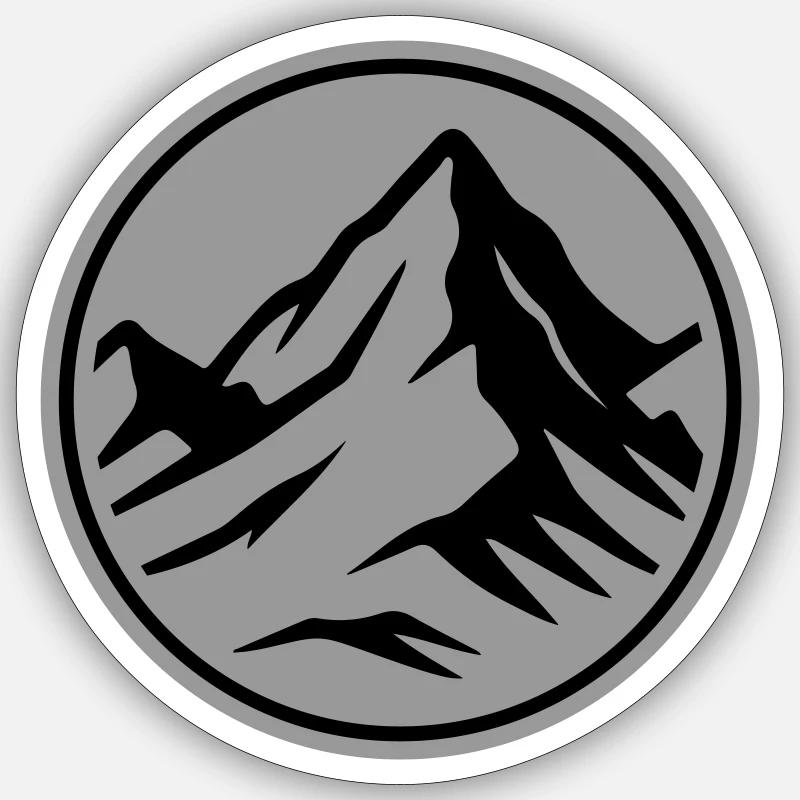 Mountain icon summit - Sticker size S (10 x 10 cm) - white matte